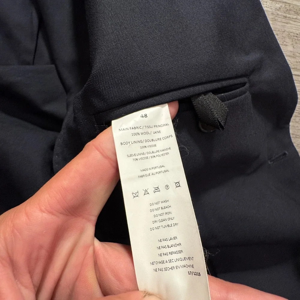 Officine Generale Blazer Mens 38 Blue Wool Arthus Quiet Luxury Sport Coat Jacket